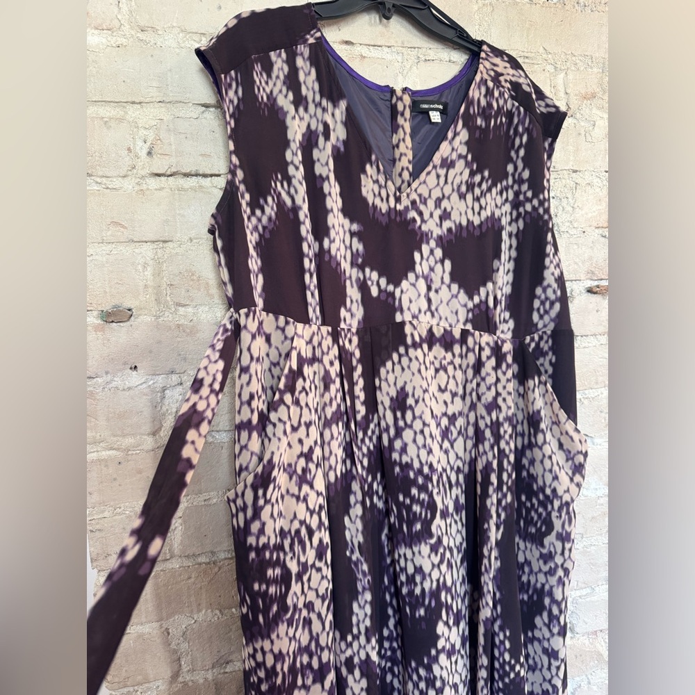 Anna Scholz Purple Snake Print Dress